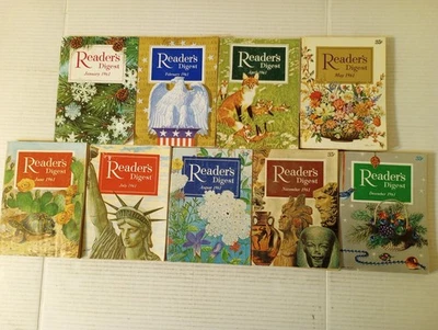 Readers Digest Magazines 1961 Lot Of 9 Issues Vintage History Stories RD - Image 1 of 3