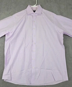 Proper Cloth Anzughemd Gingham Herren Medium Lavendel Weiß LS 15,5"×32" - Bild 1 von 9