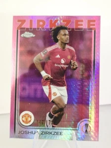 2024-25 Topps Chrome UCC Joshua Zirkzee Magenta Prism Refractor /175 Manchester - Bild 1 von 2