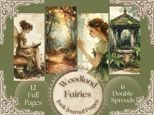 Kit de diario basura Woodland Fairy de colección para imprimir en el bosque descarga digital - Imagen 1 de 6