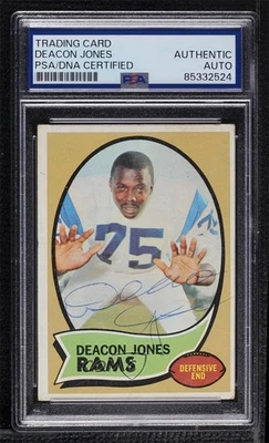 PSA/DNA 1970 Topps Deacon Jones #125 Certified Authentic Auto HOF - Image 1 of 2