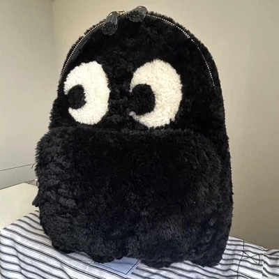 ANYA HINDMARCH Invader Eyes Mochila Bolso Mouton Mujer Negro Pac-Man Popularidad Foto 1 de 4