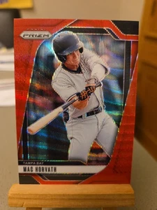 2025 Prizm Mac Horvath Red Wave Prizm Tampa Bay Rays - Picture 1 of 2