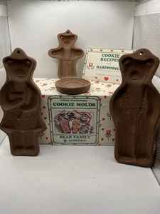 Vintage Hartstone Drei Bären New Country Gear Keks Ton Formen Familie Set Neu im Karton - Bild 1 von 11