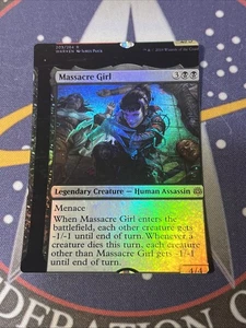 MTG NFC "miscut" Foil Massacre Girl War of the Spark #1 - Picture 1 of 2