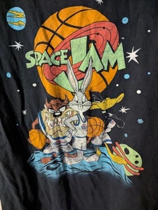 Vintage Space Jam Looney Toons T-Shirt Herren L schwarz 90s Bugs Bunny Daffy Taz - Bild 1 von 9