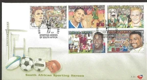SUDAFRICA 2001 EROI SPORTIVI ILLUSTRATI FDC - Foto 1 di 1