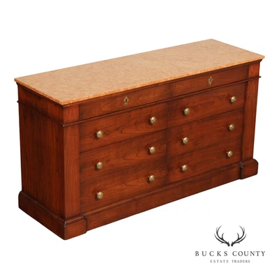 Cómoda doble italiana de mármol nogal Foto 1 de 4