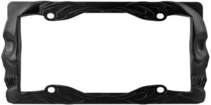 1 New Black Metal Skull License Plate Frame Car Steel Tag Holder I - Picture 1 of 2