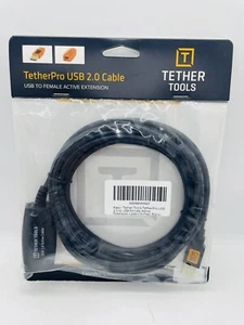 Tether Tools TetherPro USB 2.0 Active Extension Cable | 16', Black - Picture 1 of 12