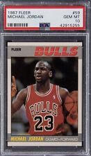 1987-88 Fleer Michael Jordan PSA 10 Gem Mint Chicago Bulls #59 MT
