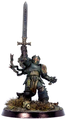 Warhammer 40K Marines Espaciales Templarios Negros Emperadores Campeón Conversión Foto 1 de 4