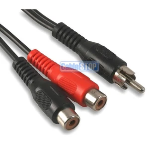50cm RCA Phono Audio Video Y Splitter Combiner Cable Speaker Lead 0.5m - Picture 1 of 1