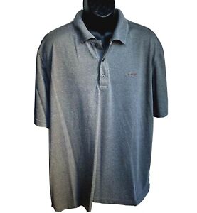 GREG NORMAN Mens 2XL Five Iron Play Dry Polo Golf Shirt Tasso Elba Charcoal Gray