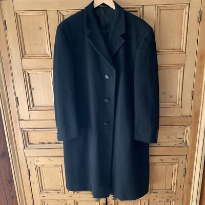 Cashmere And Wool Overcoat By Jos A Bank In Black Mens 42 Regular - Image 1 of 4
