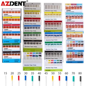 Dental Endo Absorbent Paper Points/Root Gutta Percha Points 0.02/04/06 15-80# F# - Picture 1 of 187