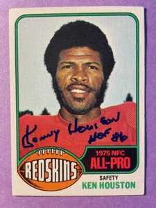 SIGNED KEN HOUSTON 1976 TOPPS FOOTBALL CARD - HOF - REDSKINS - Picture 1 of 2