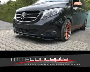 CUP Spoilerlippe SCHWARZ für Mercedes V Klasse W447 Frontspoiler Schwert ABS V3  - Bild 1 von 7