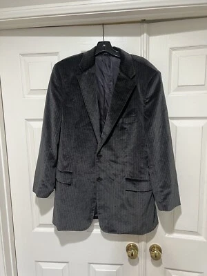 Blazer de Esmoquin de Terciopelo de Felpa THEORY Luxe Gris Oscuro Deportivo Negocios Informal 46R Foto 1 de 4