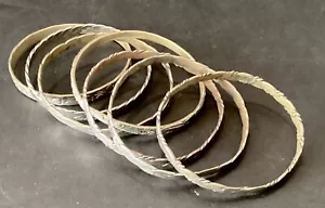VTG Sterling Silver - Set of 7 Solid 7" Stacker Bangle Bracelets 120 Grams! - Picture 1 of 12