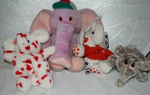 Lot of 4 Music - Noise Making Stuffed Animals - Elephants - Picture 1 of 9