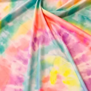 Stretch Retro Pastel Rainbow Print Spandex Fabric 60" Wide by Yard for Swimwear - Picture 1 of 6