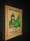 Mittenwald Wegweiser Tourenvorschläge Abbildungen Information Ca. 60Er Jahre