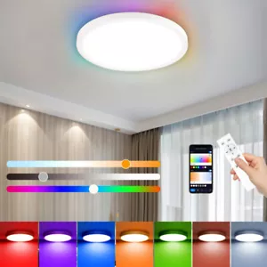 30W mit Fernbedienung LED Deckenleuchte Dimmbar Deckenlampe Wohnzimmer Badlampe - Bild 1 von 14
