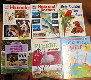 6 Bücher/ KINDERBÜCHER ° Was ist Was " u. a. Hunde Pferde Haie Rochen Tieratlas - Bild 1 von 4