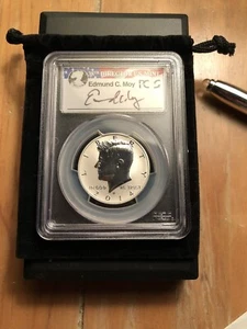 2014 W PR70 DCAM REVERSE PROOF KENNEDY HALF DOLLAR PCGS MOY LABEL FIRST STRIKE - Picture 1 of 5