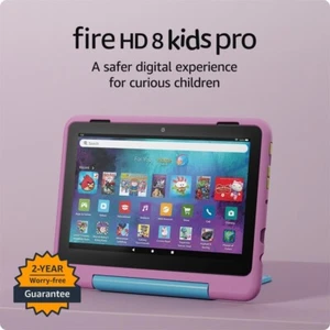 Amazon Fire HD 8 Kids Pro tablet 12thgen 3GB 32GB 2024 Jungle Cat !!! - Picture 1 of 6