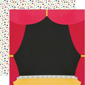 Say Cheese Tinseltown Double-Sided Cardstock 12"X12"-It's Showtime! - 25 Pack - Picture 1 of 1