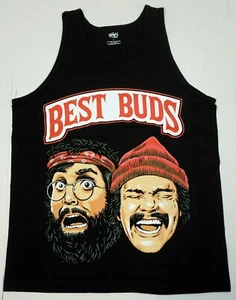 BEST BUDS Tank Top T-shirt Cheech Chong Marijuana 420 Smoke Weed Men's Vest New - Picture 1 of 2