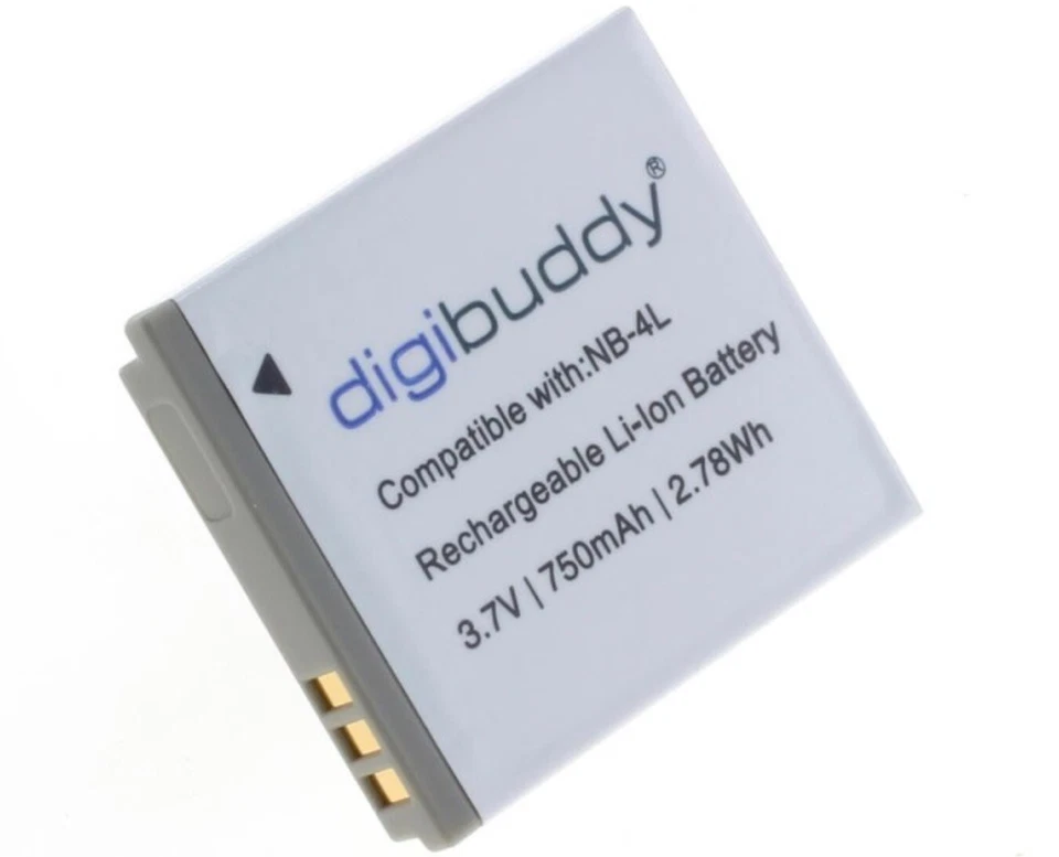 Akku für Canon NB-4L 750mAh CANON Digital Ixus 30 40 50 55 60 65 70 75 80 82 IS - Bild 1 von 1