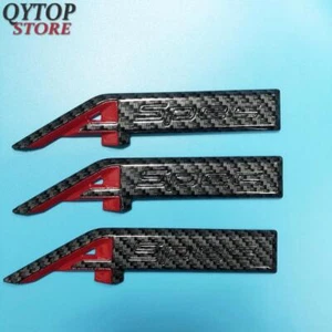 3pcs Carbon Fiber Look A-Spec Fender Rear Badge Emblem For Acura ILX MDX ASpec - Picture 1 of 6