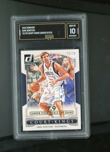 2014-15 Panini Donruss Dirk Nowitzki #22 Court Kings #/79 Gem Mint 10 Dallas