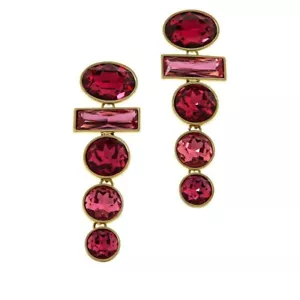 Heidi Daus Whiplash Linear Drop Earrings Rose - Picture 1 of 1