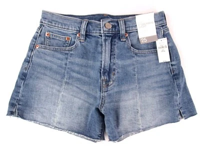Womens Gap 0P 25 4" Girlfriend Denim Jean Shorts Size 0 Petite High Rise New - Image 1 of 4