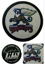 GRAND RAPIDS GRIFFINS VINTAGE IHL OFFICIAL VICEROY GAME PUCK BY PUCK WORLD 