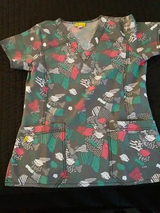 WonderWink Women's V-Neck Scrub Top Size S Polyester - Picture 1 of 3