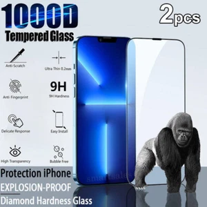 2x Tempered Glass HD Screen Protector For iPhone 15 14 13 Pro Max 12 11 Pro X - Picture 1 of 14