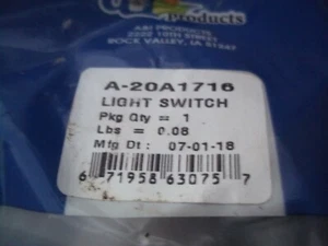A&I TRACTOR LIGHT SWITCH A-20A1716 - Picture 1 of 2