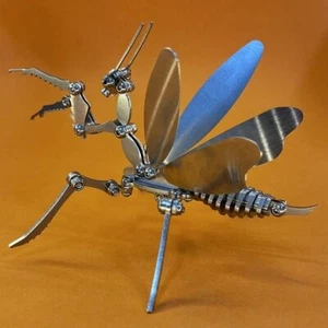 3D Zum Selbermachen Mechanische Mantis Edelstahl Insekten Puzzle Modellbausatz Spielzeug Geschenk - Bild 1 von 11