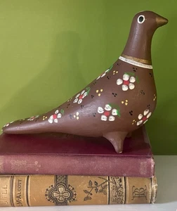 Tonala mexikanische Keramik Volkskunst Vogel Figur handbemalt Vintage Taube Taube - Bild 1 von 9