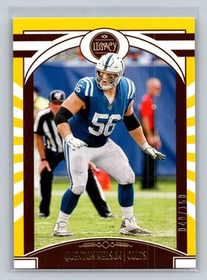 2020 Panini Legacy #33 Quenton Nelson Yellow 40/150 SP Indianapolis Colts - Image 1 of 2