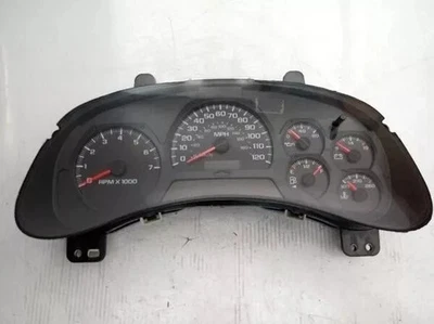 2005 TrailBlazer EXT Speedometer Cluster Guages w/o Driver Information Blk Face Foto 1 de 3
