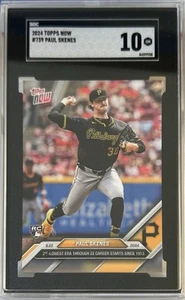 2024 Topps Now #739 RC “2nd Lowest ERA Since 1913” Paul Skenes SGC 10 “ELITE”!!! - Picture 1 of 1