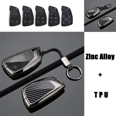 Zinc Alloy TPU Car Key Case Cover For Chevrolet Suburban Tahoe Silverado 1500 - Image 1 of 4