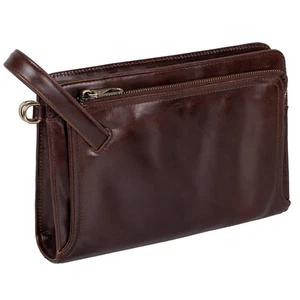 - Leather Clutch for Men - Wrist Bag - Men's wallets - Wrist Bag - 10.3x6.8IN... - Picture 1 of 5