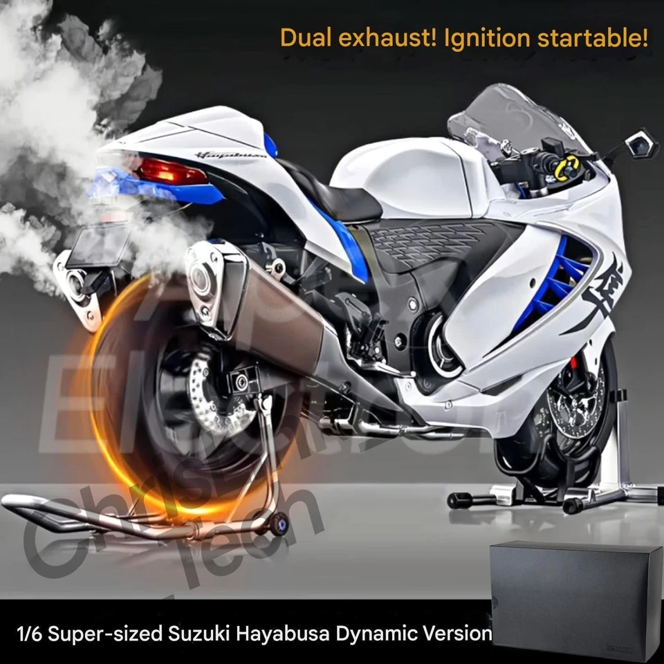 1:6 SUZUKI HAYABUSA GSX-1300R Alloy Metal Diecast Motorcycle Model Decoration - Image 1 of 4